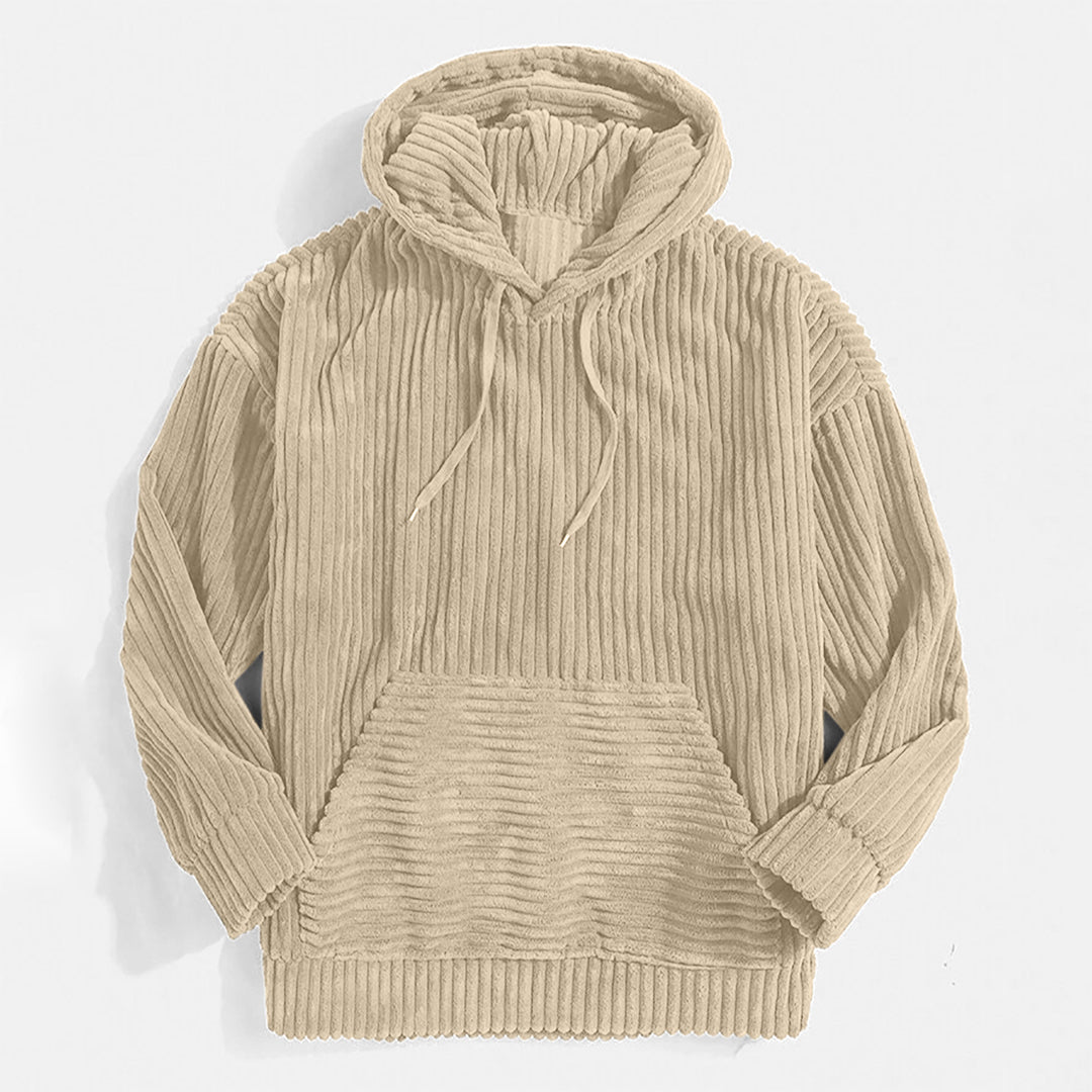 Fleece Hoodie | Warm | Kangaroo Pocket | Pullover Hoodie | Men's Hoodie-Chaps of London-Beige-S-Chaps of London