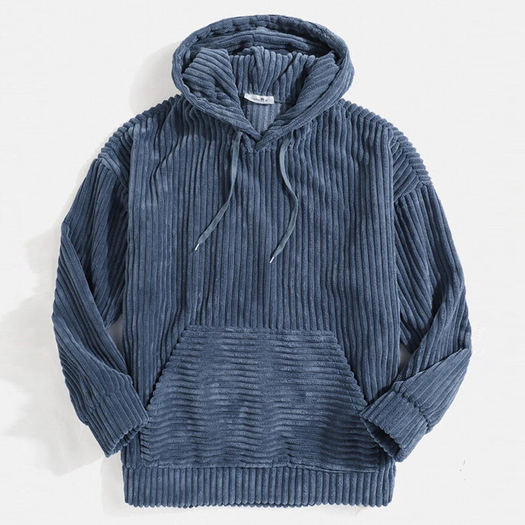 Fleece Hoodie | Warm | Kangaroo Pocket | Pullover Hoodie | Men's Hoodie-Chaps of London-Blue-S-Chaps of London