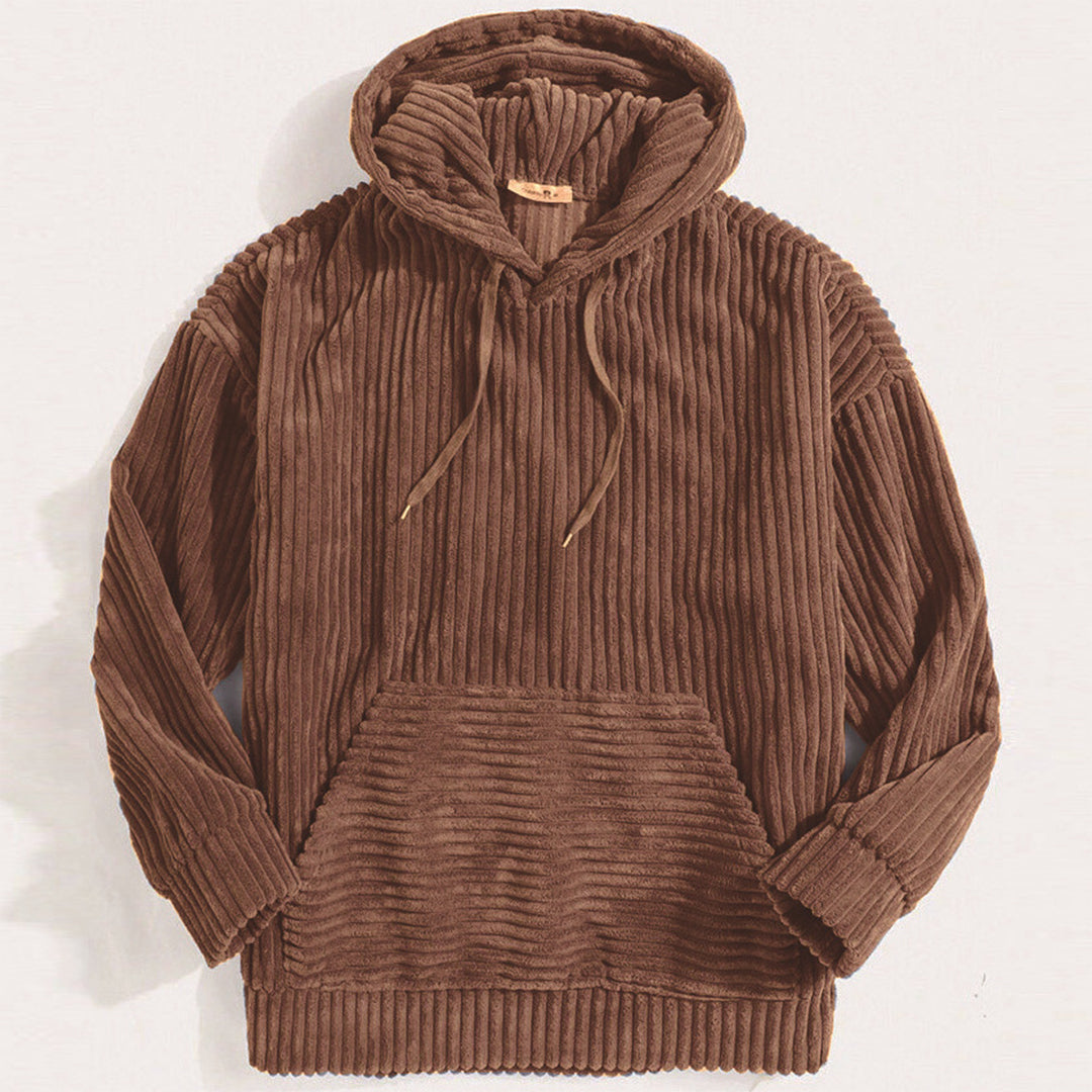 Fleece Hoodie | Warm | Kangaroo Pocket | Pullover Hoodie | Men's Hoodie-Chaps of London-Brown-S-Chaps of London