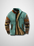Fleece Jacket - Men's Warm Zip-Up Sherpa Lined Jacket for Winter-Men's Fleece Jacket-Chaps of London-Blue 2-S-Chaps of London