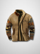 Fleece Jacket - Men's Warm Zip-Up Sherpa Lined Jacket for Winter-Men's Fleece Jacket-Chaps of London-Brown 2-S-Chaps of London
