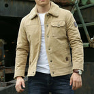 Fleece Lined Jacket | Button-Up | Breast Pocket | Winter Jacket | Men's Jacket-Chaps of London-Chaps of London