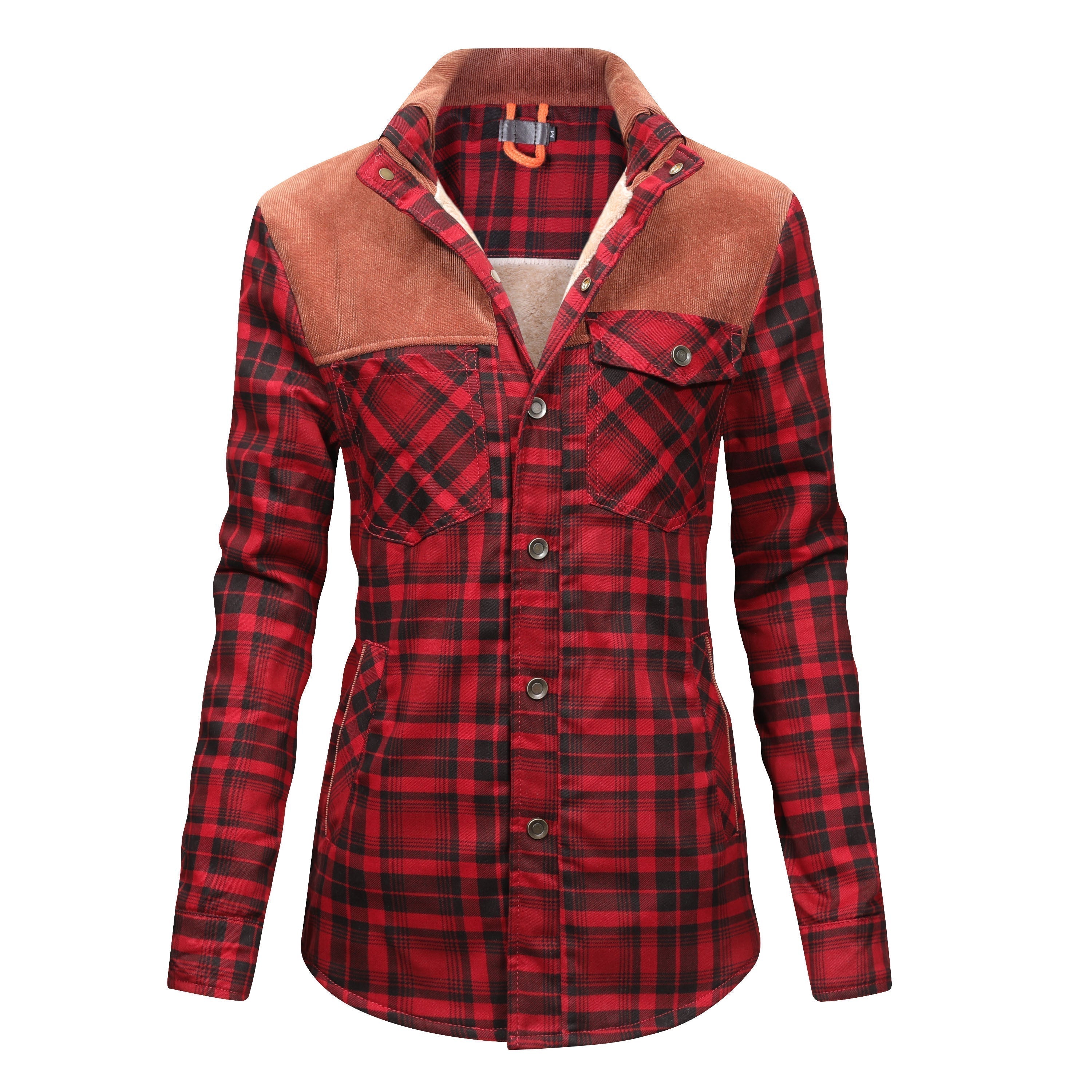 Fleece Lined Jacket | Plaid | Button-Up | Checkered Jacket | Men's Overshirt-Winterjacken-Chaps of London-Chaps of London