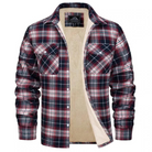 Fleece Lined Jacket | Plaid | Button-Up | Flannel Shirt | Winter Jacket-Chaps of London-Red-S-Chaps of London