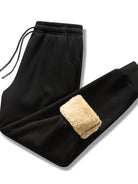 Fleece Lined Joggers - Warm - Black - Winter Sweats - Men's Joggers-Sweatpants-Chaps of London-Black-M-Chaps of London