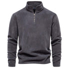 Fleece Pullover - Half Zip - Warm - Quarter Zip Fleece - Men's Fleece-Chaps of London-Grey-S-Chaps of London