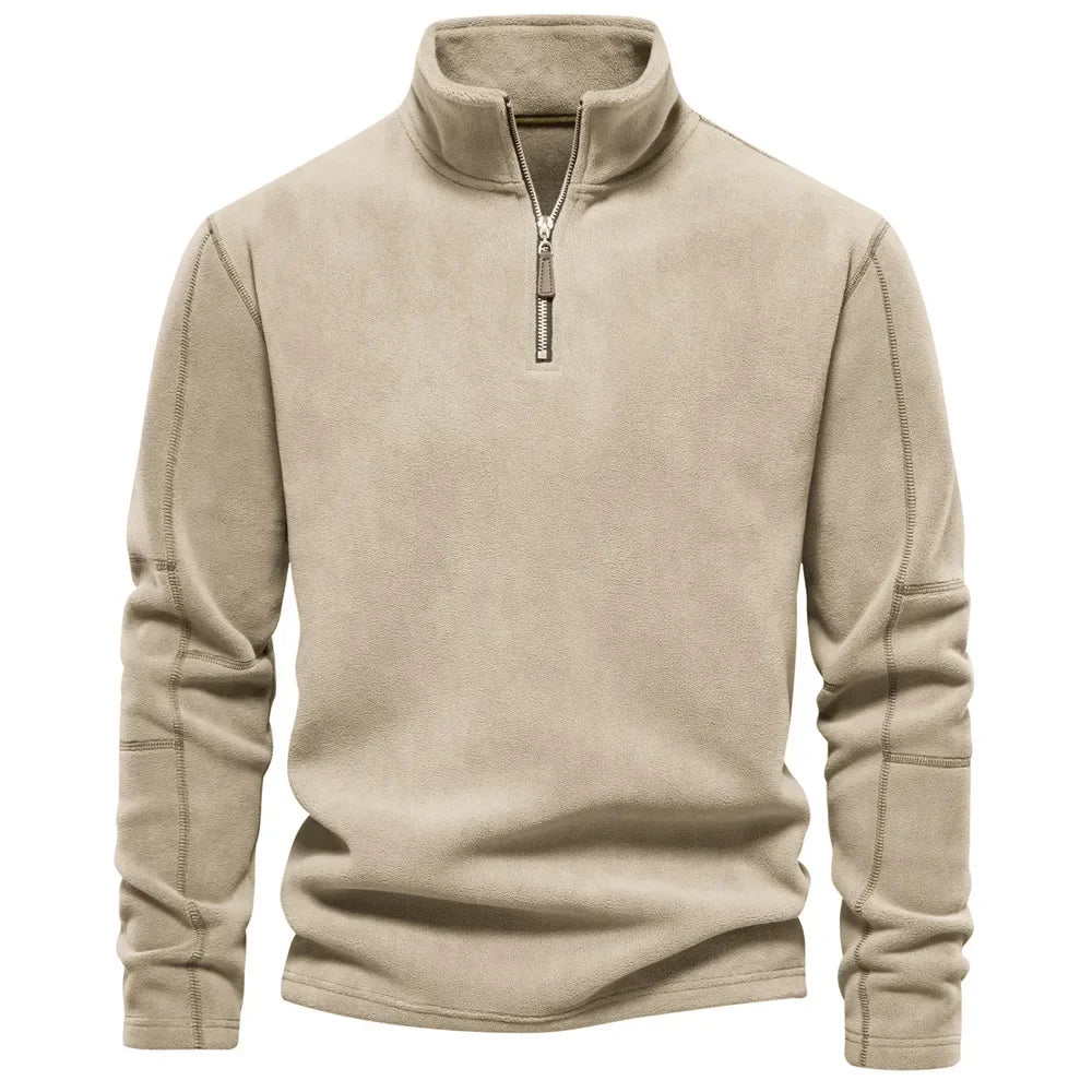 Fleece Pullover - Quarter Zip - Warm - Fleece Sweater - Men's Half Zip Fleece-Chaps of London-Chaps of London