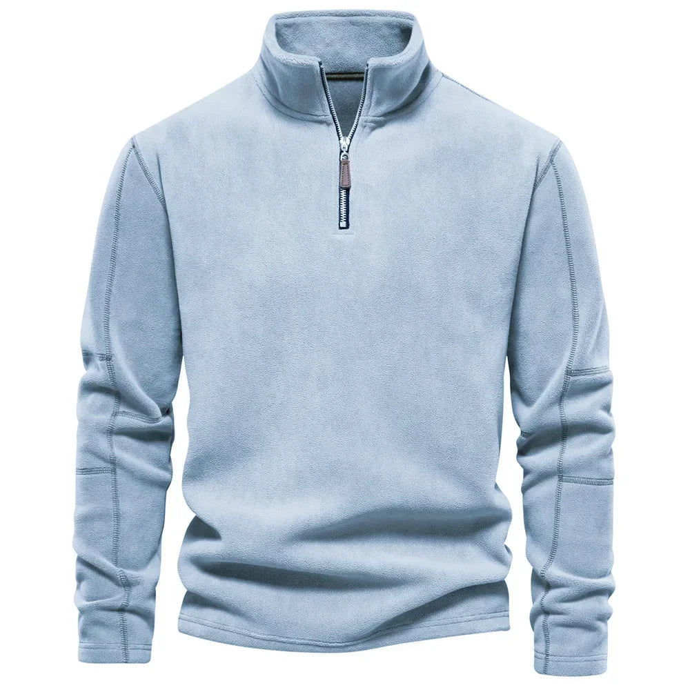Fleece Pullover - Quarter Zip - Warm - Fleece Sweater - Men's Half Zip Fleece-Chaps of London-Chaps of London