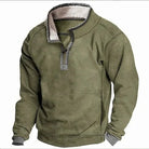Fleece Sweater | Quarter Zip | Half Zip | Fleece Pullover | Men's Winter Clothes-Men's Fleece Pullover-Chaps of London-Green-S-Chaps of London