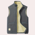 Fleece Vest | Zip-Up | Bodywarmer | Winter Vest | Men's Gilet-Men Winter Vest-Chaps of London-Gray-S-Chaps of London
