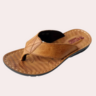 Flip Flops - Ergonomic - Orthopedic - Leather Flip Flops - Men's Sandals-Chaps of London-Light Brown-39-Chaps of London