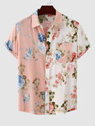 Floral Shirt | Printed | Short Sleeve | Button-Up Shirt | Men's Shirts-Chaps of London-light Pink-S-Chaps of London