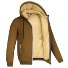 Fur Lined Hoodie - Warm - Zip-Up - Winter Hoodie - Men's Hoodie Jacket-Chaps of London-Brown-S-Chaps of London