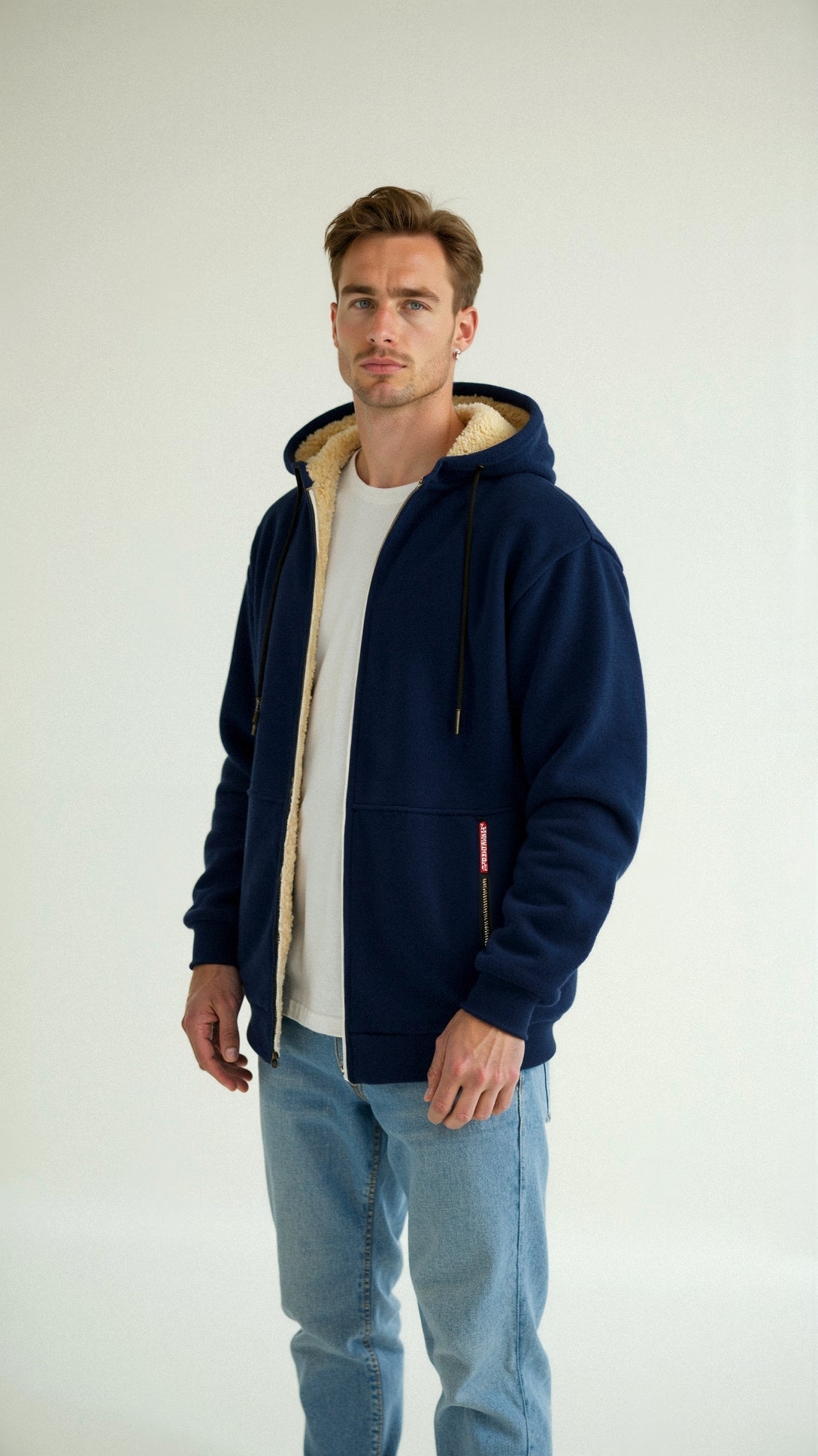 Fur Lined Hoodie - Warm - Zip-Up - Winter Hoodie - Men's Hoodie Jacket-Chaps of London-Chaps of London