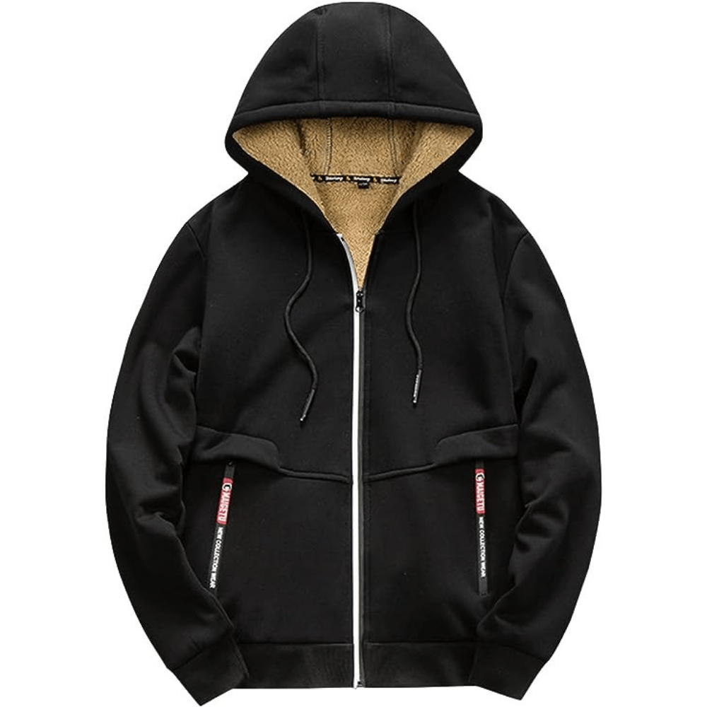 Fur Lined Hoodie - Warm - Zip-Up - Winter Hoodie - Men's Hoodie Jacket-Chaps of London-Chaps of London