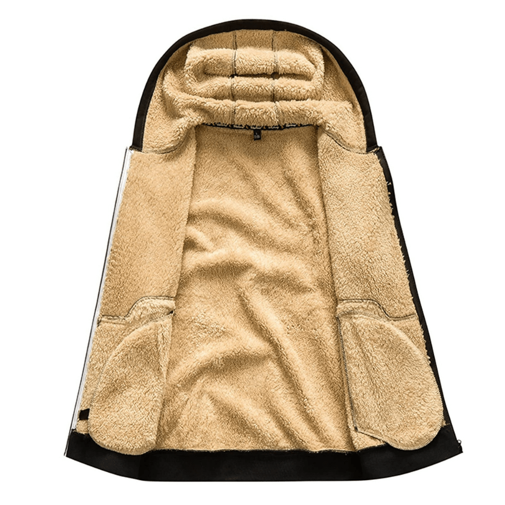 Fur Lined Hoodie - Warm - Zip-Up - Winter Hoodie - Men's Hoodie Jacket-Chaps of London-Chaps of London
