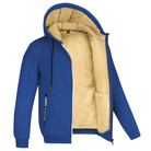 Fur Lined Hoodie - Warm - Zip-Up - Winter Hoodie - Men's Hoodie Jacket-Chaps of London-Dark Blue-S-Chaps of London