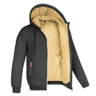 Fur Lined Hoodie - Warm - Zip-Up - Winter Hoodie - Men's Hoodie Jacket-Chaps of London-Dark Grey-S-Chaps of London