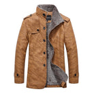 Fur Lined Jacket | Warm | Standing Collar | Winter Jacket | Men's Jacket-Jackets-Chaps of London-Brown-M-Chaps of London