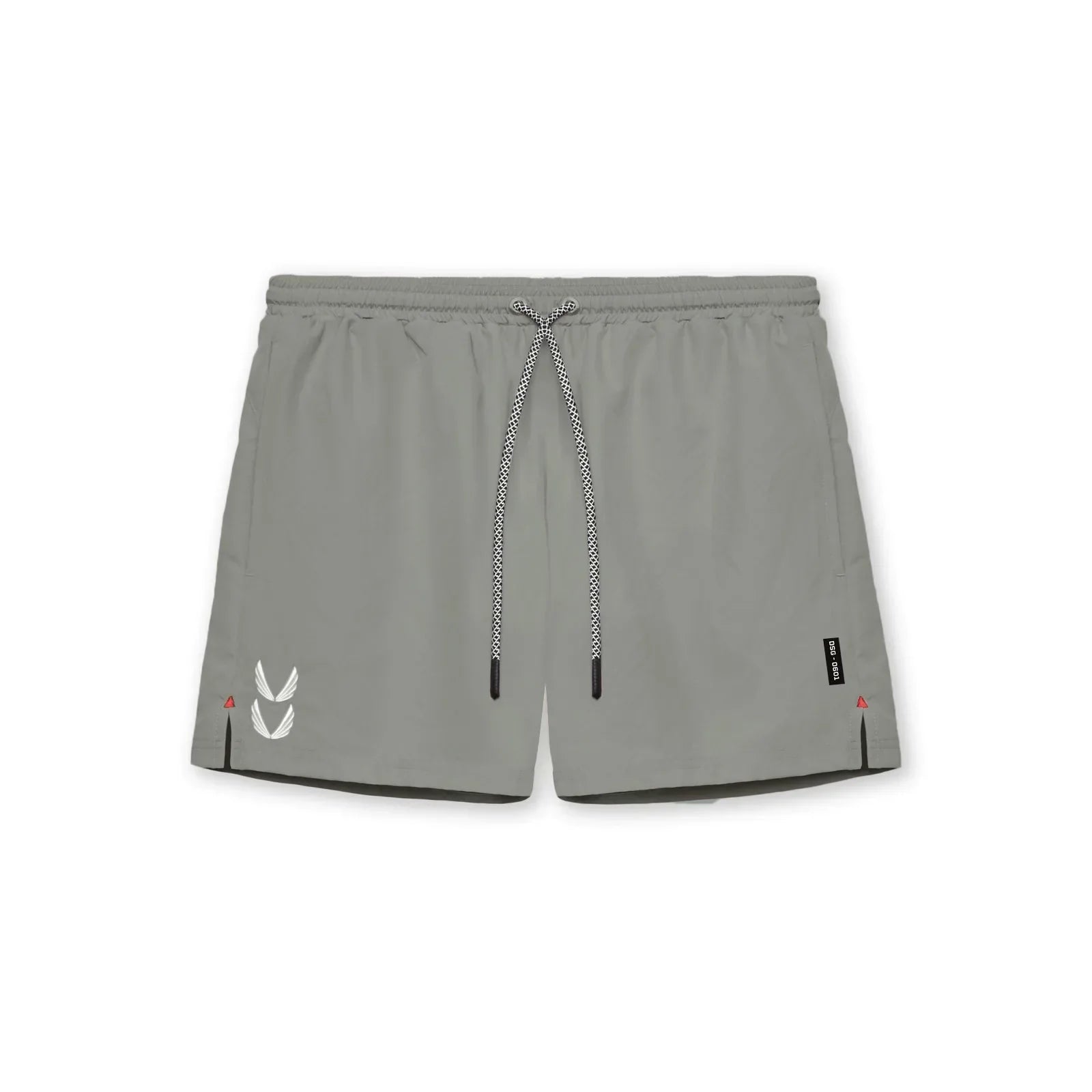 Gym Shorts | Drawstring | 2-in-1 | Sport Shorts | Men's Running Shorts-Sportbroek man-Chaps of London-Gray-S-Chaps of London