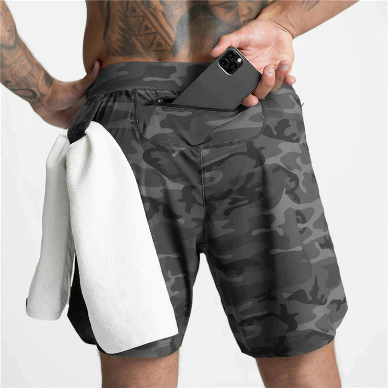 Gym Shorts | Drawstring | Lightweight | Sport Shorts | Men's Exercise Shorts-Chaps of London-Camouflage-S-Chaps of London
