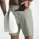 Gym Shorts | Drawstring | Lightweight | Sport Shorts | Men's Exercise Shorts-Chaps of London-Green-S-Chaps of London