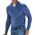 Half Zip Jumper - Long Sleeve - Pullover - Knitted Sweater - Men's Quarter Zip Sweater-Chaps of London-Chaps of London