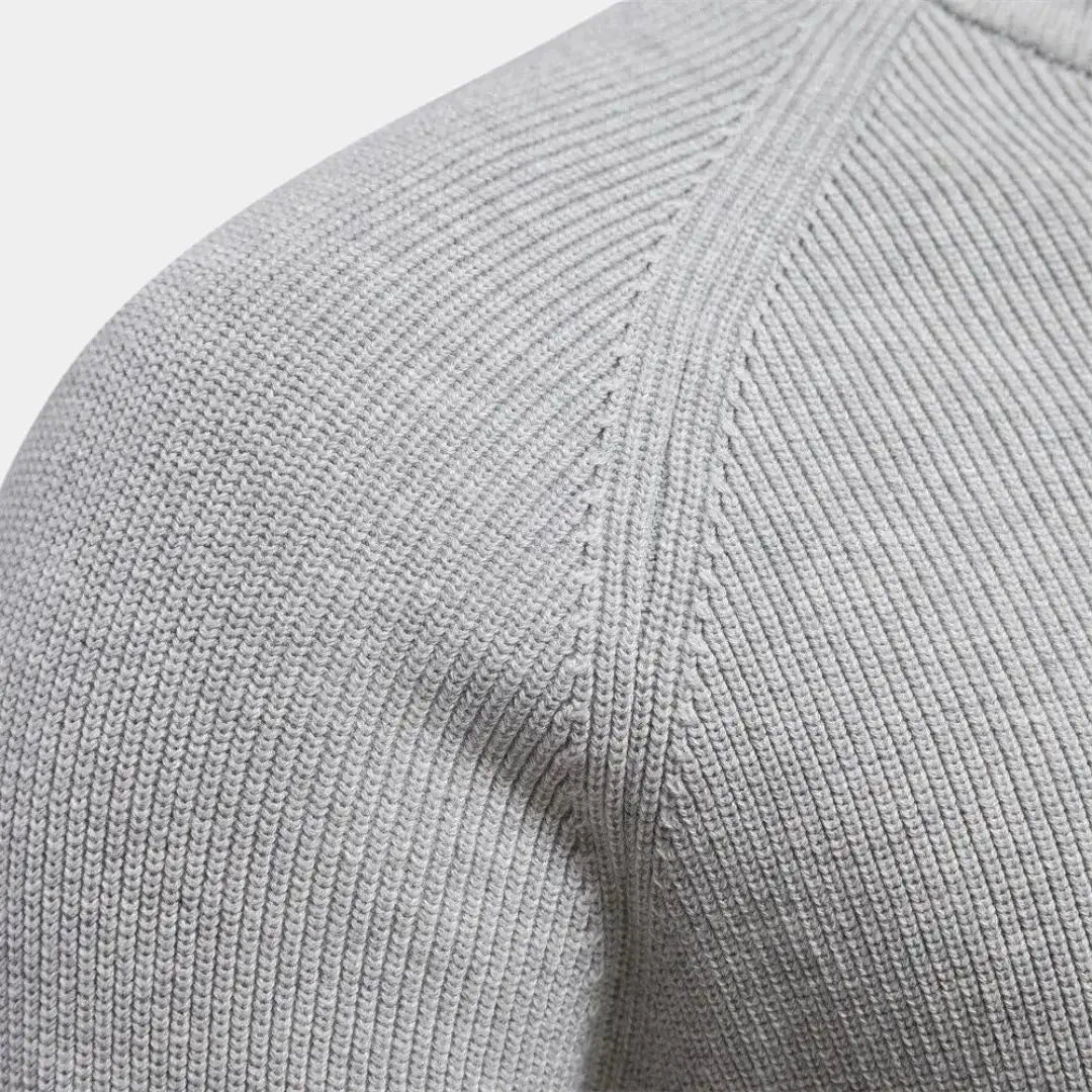 Half Zip Sweater | Knitted | Zip Neck | Polo Jumper | Men's Quarter Zip Jumper-Half-Zip Sweater-Chaps of London-Chaps of London