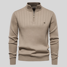 Half-zip Sweater | High collar | Long sleeves | Knitted sweater | Men's winter wear-Truien (mannen)-Chaps of London-Chaps of London