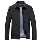 Harrington Jacket - Zipped Up - Waterproof - Autumn Jacket - Men's Jackets-Chaps of London-Black-M-Chaps of London