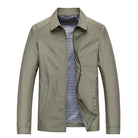 Harrington Jacket - Zipped Up - Waterproof - Autumn Jacket - Men's Jackets-Chaps of London-Khaki-M-Chaps of London