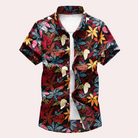 Hawaii Shirt - Short Sleeve - Button-Up - Summer Shirt - Men's Shirts-Men Summer Shirt-Chaps of London-Black-M-Chaps of London