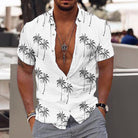 Hawaiian Shirt | Button-Up | Short Sleeve | Polo Shirt | Men's Summer Shirt-Shirts & Tops-Chaps of London-White-S-Chaps of London