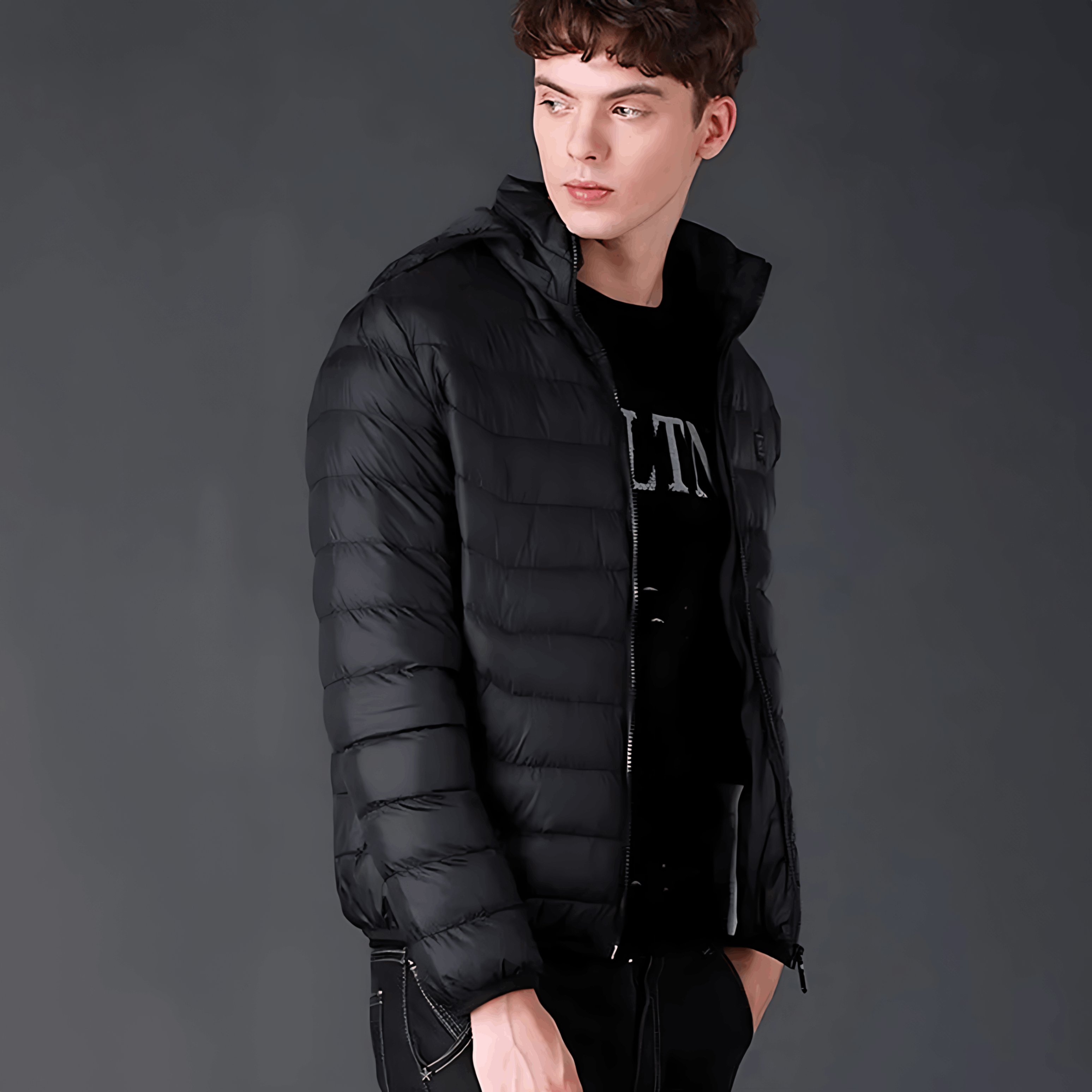 Heated Jacket - Hooded - Puffer - Down Jacket - Men's Winter Jacket -Men’s Heated Winter Jacket-Chaps of London-Chaps of London