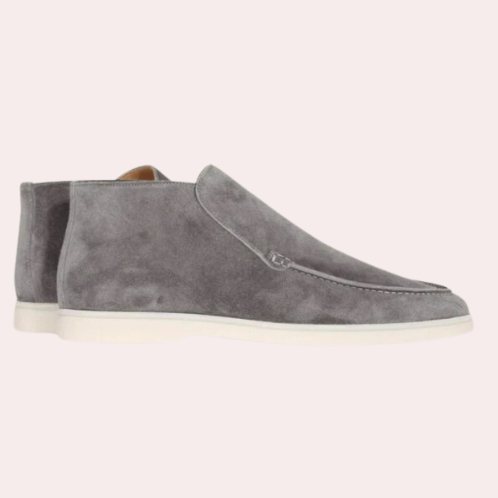 High Loafers - Men's Comfortable Slip-On Suede Loafers-Men Summer Slipper-Chaps of London-Gray-40-Chaps of London