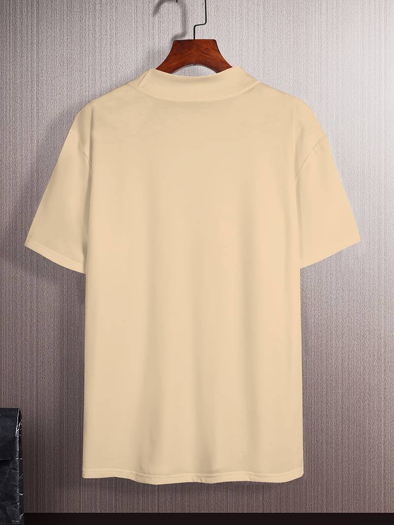 High Neck T-Shirt | Short Sleeve | Turtleneck | Men's T-Shirt | Men's Clothing-Chaps of London-Chaps of London