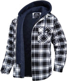 Hooded Jacket | Quilted Liner | Plaid | Autumn Jacket | Men's Jackets-Jacket-Chaps of London-Black - White-S-Chaps of London