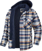 Hooded Jacket | Quilted Liner | Plaid | Autumn Jacket | Men's Jackets-Jacket-Chaps of London-Yellow - Blue-S-Chaps of London