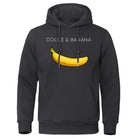 Hoodie - Banana Print - Kangaroo Pocket - Pullover Hoodie - Men's Hoodies-Hoodies & Sweatshirts-Chaps of London-Black-S-Chaps of London