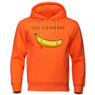 Hoodie - Banana Print - Kangaroo Pocket - Pullover Hoodie - Men's Hoodies-Hoodies & Sweatshirts-Chaps of London-Orange-S-Chaps of London