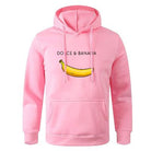 Hoodie - Banana Print - Kangaroo Pocket - Pullover Hoodie - Men's Hoodies-Hoodies & Sweatshirts-Chaps of London-Pink-S-Chaps of London