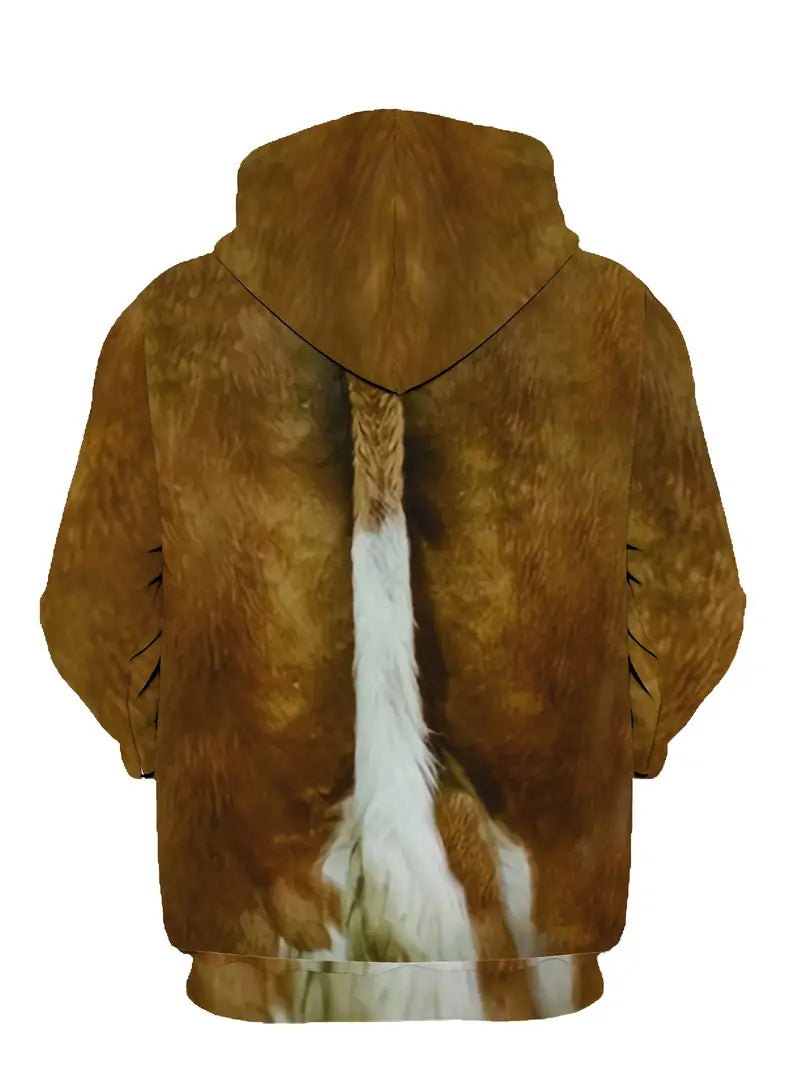 Hoodie - Cow Print - Funny - Pullover Hoodie - Men's Hoodie-Chaps of London-Chaps of London