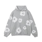 Hoodie - Floral Loose Fit Kangaroo Pocket Pullover Hoodie-Chaps Herrenmode-Gray-S-Chaps of London