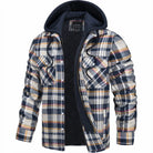 Hoodie Jacket - Plaid - Quilted Liner - Zip-Up Hoodie - Men's Jacket-Hoodie Jacket-Chaps of London-Yellow-S-Chaps of London