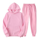 Hoodie Jogger Set - Drawstring - Two-Piece - Sweatsuit - Men's Clothing-Chaps of London-Pink-S-Chaps of London