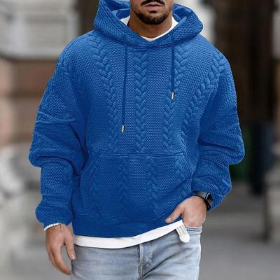 Hoodie - Men's Casual Warm Chunky Knitted Pullover Hoodie-Chaps of London-Blue-S-Chaps of London