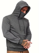 Hoodie with Face Mask | Regular Fit | Pocket | Pullover Hoodie | Men's Hoodie-Trui man-Chaps of London-Chaps of London