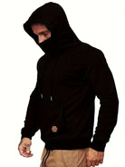 Hoodie with Face Mask | Regular Fit | Pocket | Pullover Hoodie | Men's Hoodie-Trui man-Chaps of London-Chaps of London