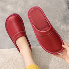 House Slippers - Unisex Faux Leather Slip On Indoor Slippers-Pantoffels-Chaps of London-Chaps of London