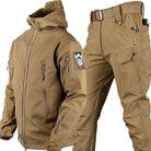 Jacket and Pants Set - Men's Tactical Outdoor Jacket and Cargo Pants-Men’s Tracksuit Set-Chaps of London-Brown-S-Chaps of London
